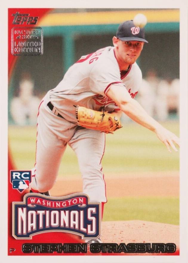 2010 Topps Holiday Factory Set Rookie Bonus Stephen Strasburg #RC7 Baseball Card