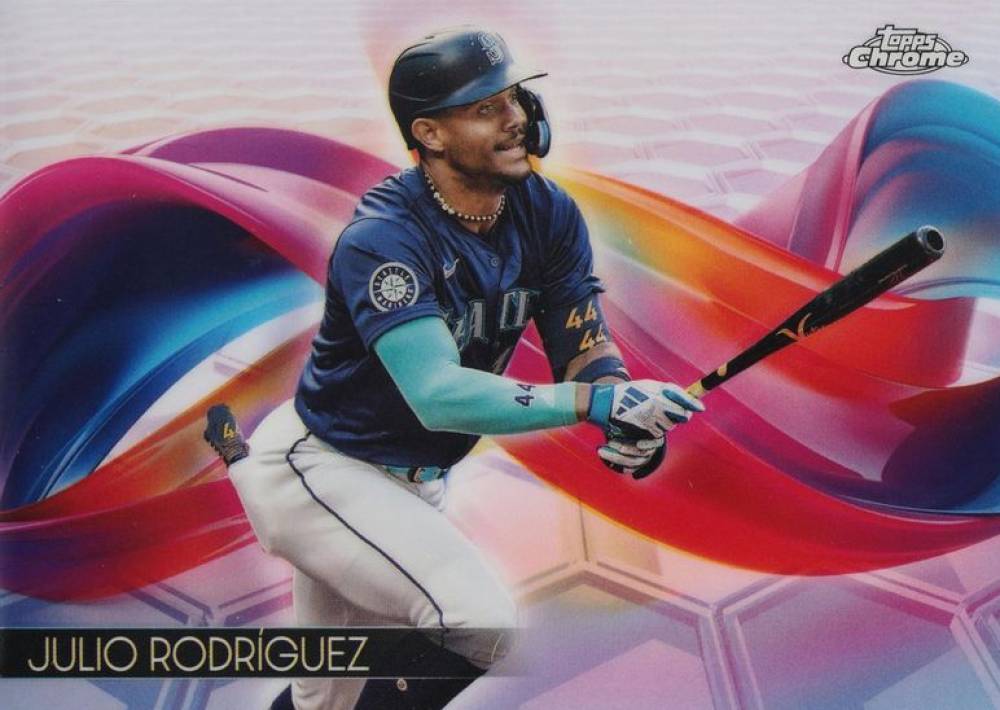 2024 Topps Chrome Helix Julio Rodriguez #HX24 Baseball Card