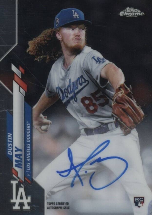 2020 Topps Chrome Rookie Autographs Dustin May #RADM Baseball Card