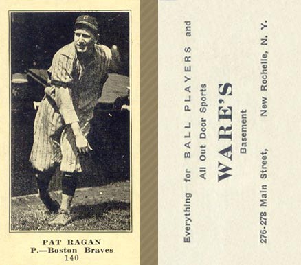 1916 Wares Pat Ragan #140 Baseball Card