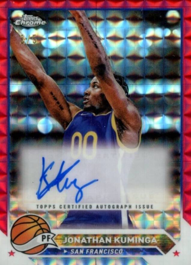 2023 Topps Chrome Topps Chrome Autographs Jonathan Kuminga #CGJP Basketball Card