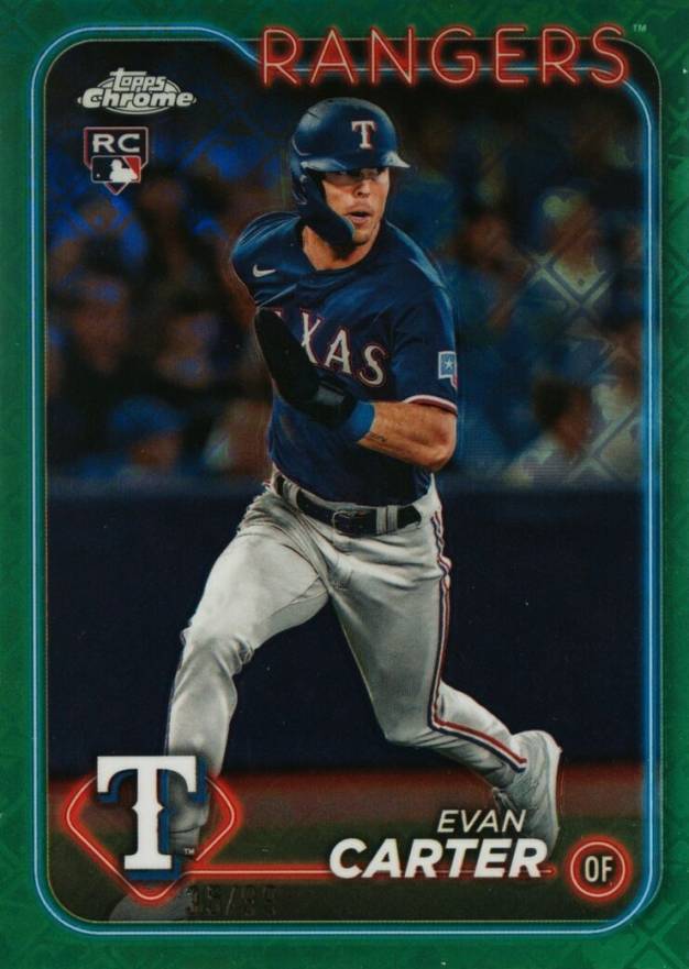 2024 Topps Chrome Logofractor Edition Evan Carter #136 Baseball Card