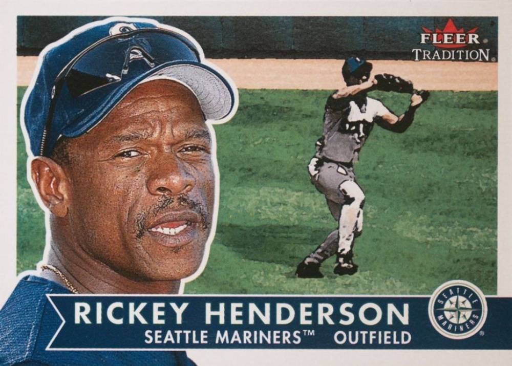 2001 Fleer Rickey Henderson #201 Baseball Card