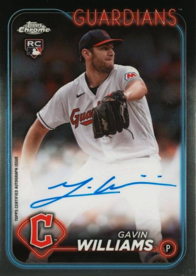 2024 Topps Chrome Rookie Autographs Gavin Williams #RAGW Baseball Card