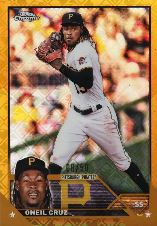 2023 Topps Chrome Logofractor Edition Oneil Cruz #15 Baseball Card