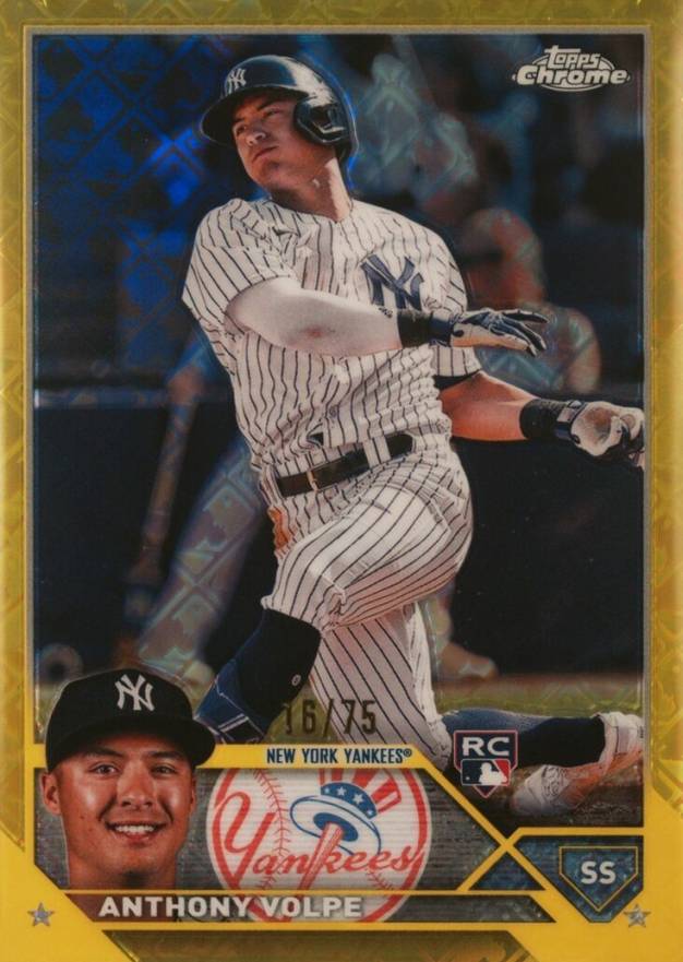 2023 Topps Chrome Logofractor Edition Anthony Volpe #4 Baseball Card