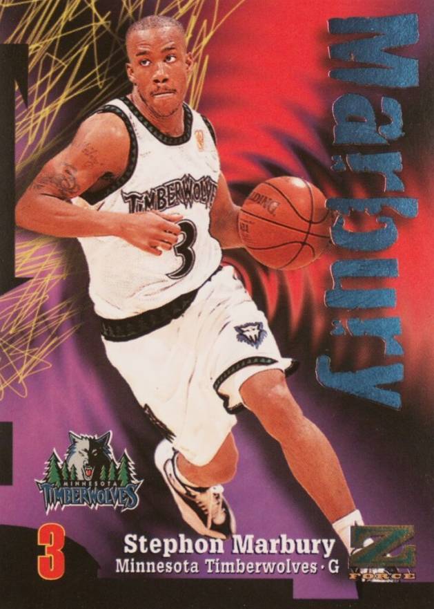 その他 NBA 50topps 96-97#177stephon Margury+1sc Stephon Marbury 1996-97 NBA Hoops (RC) ROOKIE Gold Insert