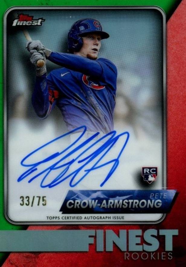 2024 Topps Finest Finest Rookie Design Variation Autographs Pete Crow-Armstrong #FRPC Baseball Card