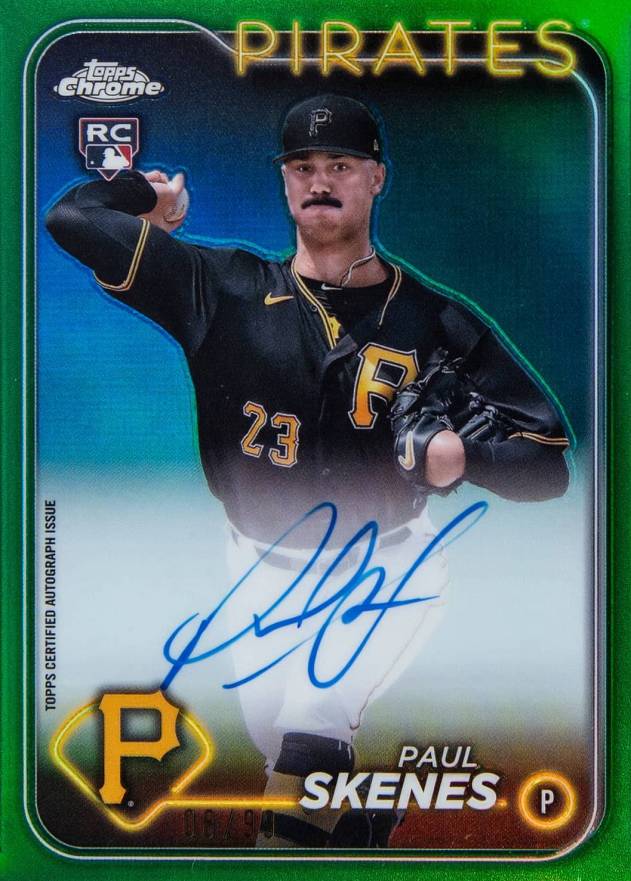 2024 Topps Chrome Update Chrome Baseball Update Series Autographs Paul Skenes #RAPS Baseball Card