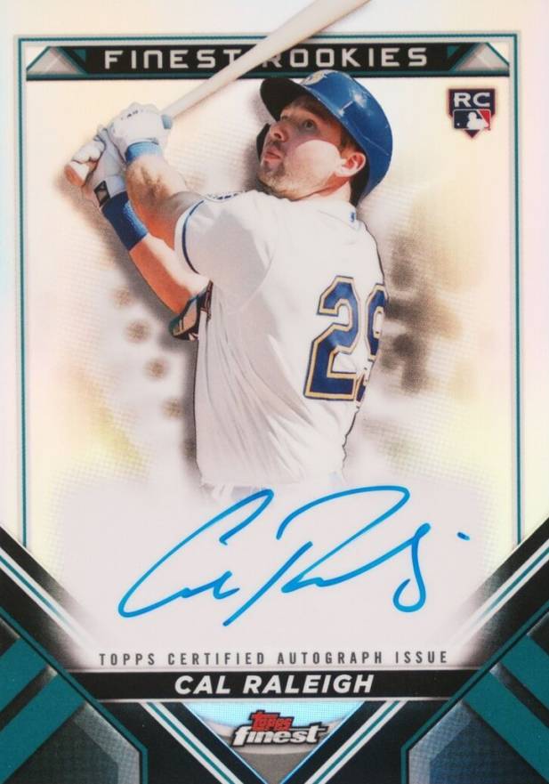 2022 Topps Finest Finest Rookie Design Variations Autographs Cal Raleigh #FRDACR Baseball Card