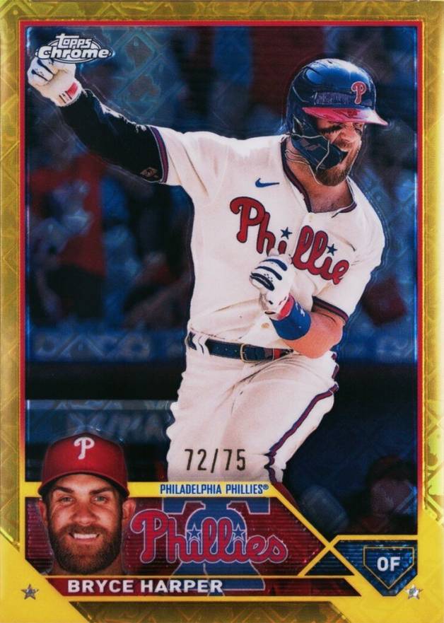 2023 Topps Chrome Logofractor Edition Bryce Harper #3 Baseball Card
