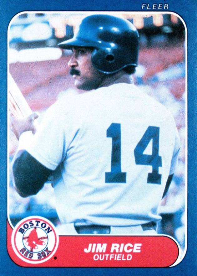 1986 Fleer Jim Rice #358 Baseball Card
