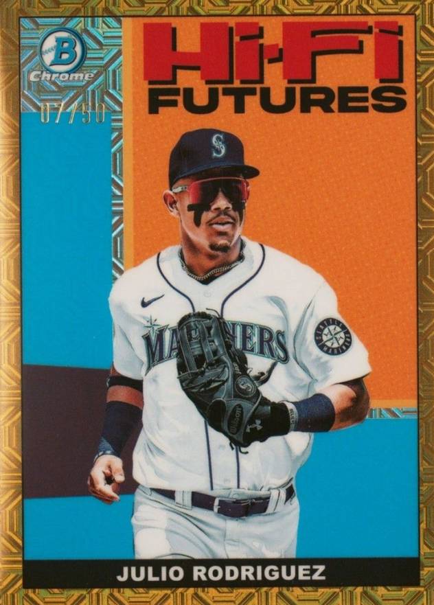 2022 Bowman Mega Box Chrome Hi-FI Futures Julio Rodriguez #4 Baseball Card