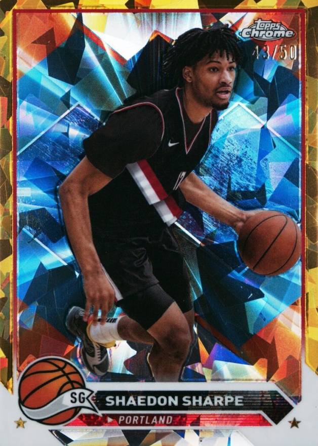 2023 Topps Chrome Sapphire Edition Shaedon Sharpe #71 Basketball Card