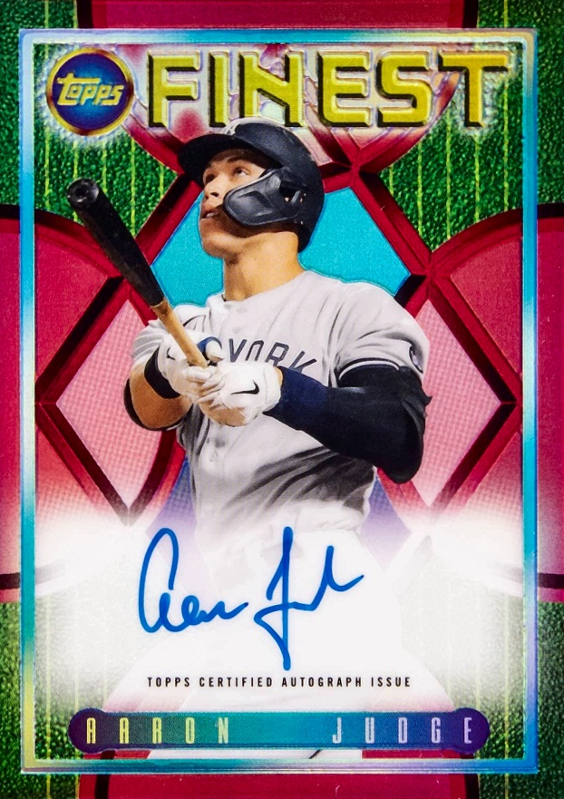2022 Topps Finest Flashbacks 1995 Finest Autograph Aaron Judge #AJ Baseball Card