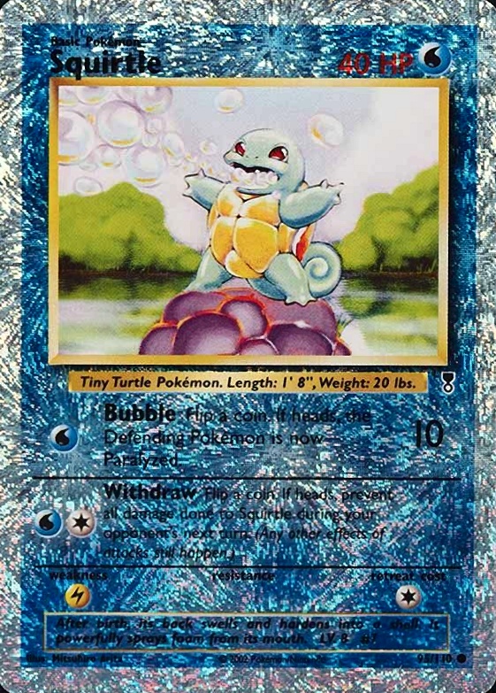 2002 squirtle pokemon card Reverse - Expedition Pokmon 131/165 Common Retreat cost SQUIRTLE 95/110 Legendary Regular Non
