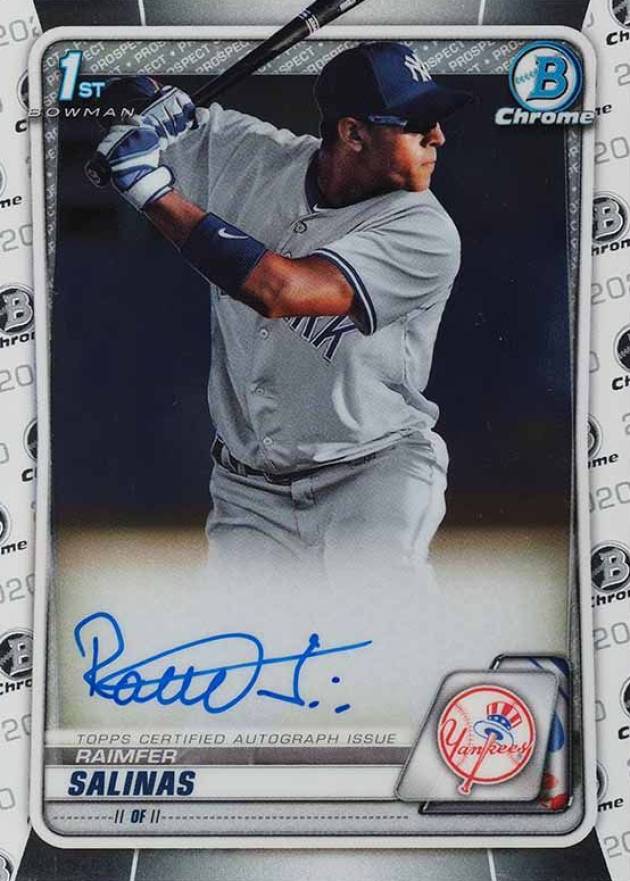 2020 Bowman Chrome Prospect Autographs Raimfer Salinas #CPARS Baseball Card