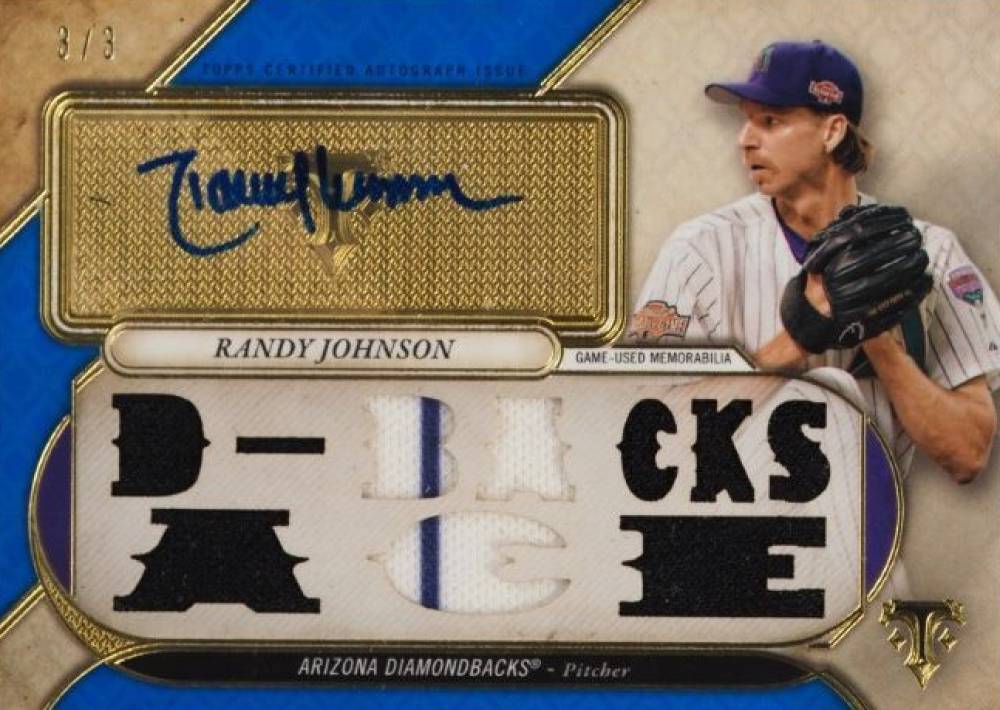 2017 Topps Triple Threads Autograph Relics Randy Johnson #RJO2 Baseball Card