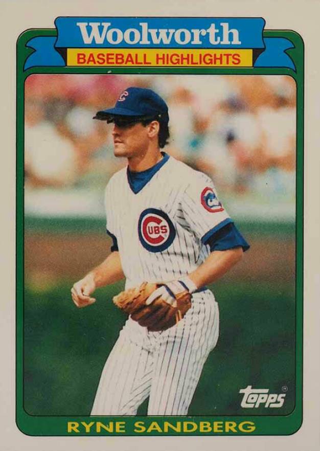 1990 Woolworth Ryne Sandberg #21 Baseball Card