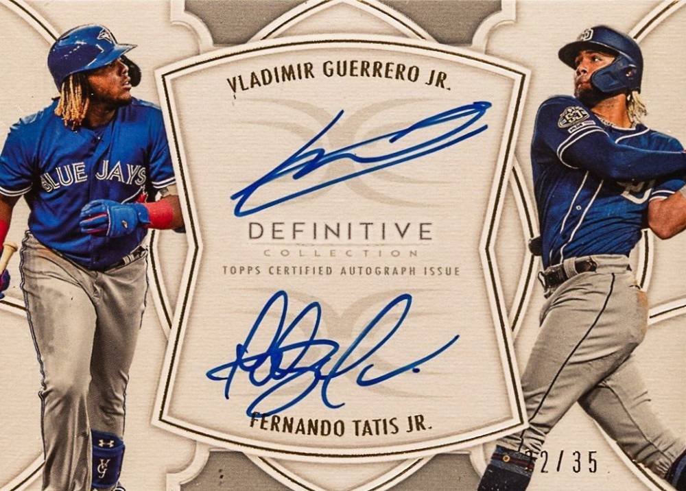 2020 Topps Definitive Collection Dual Autograph Collection Fernando Tatis Jr. #VF Baseball Card