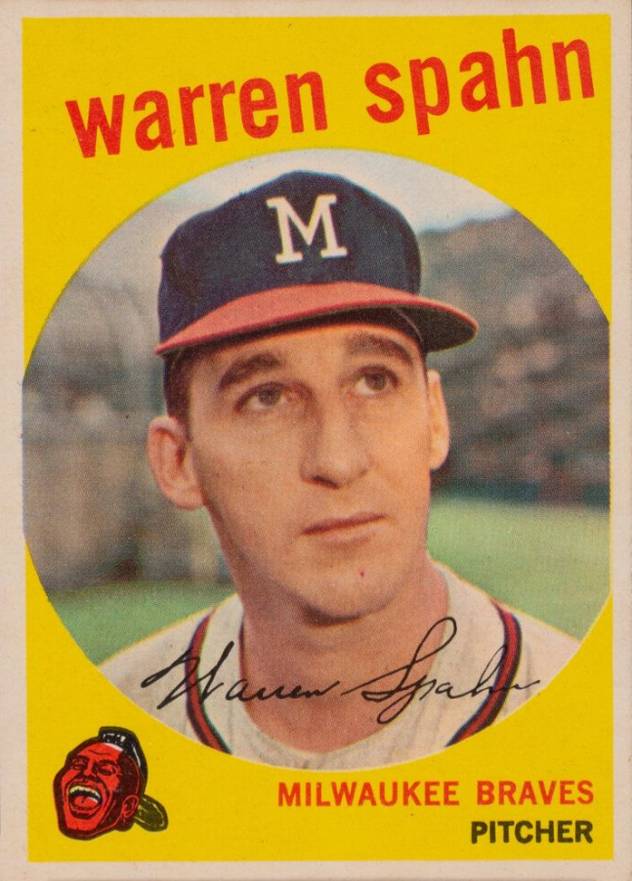 1959 Topps Warren Spahn #40a Baseball Card
