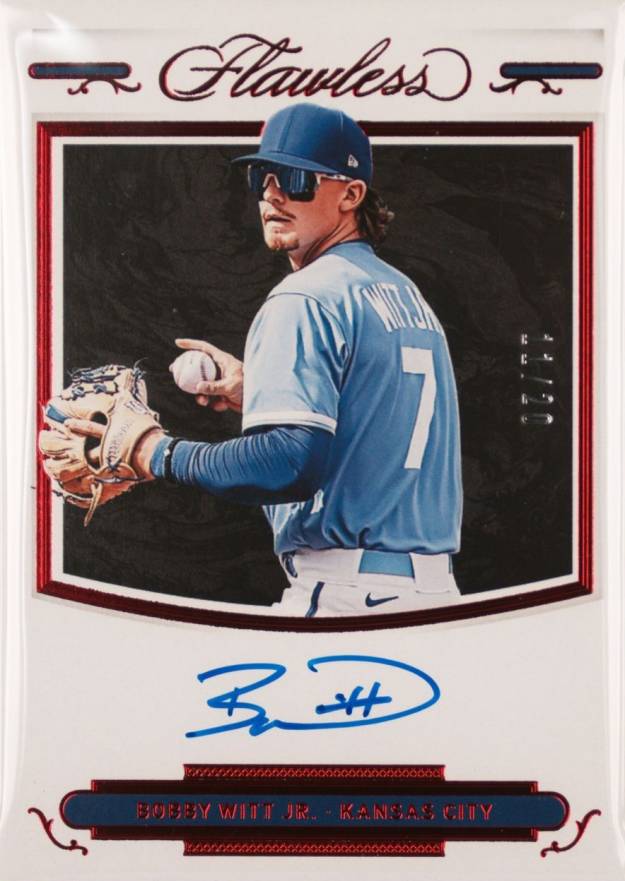 2022 Panini Flawless Shadow Signatures Bobby Witt Jr. #SSBW Baseball Card
