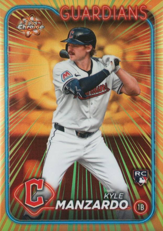 2024 Topps Chrome Radiating Rookies Kyle Manzardo #RR25 Baseball Card