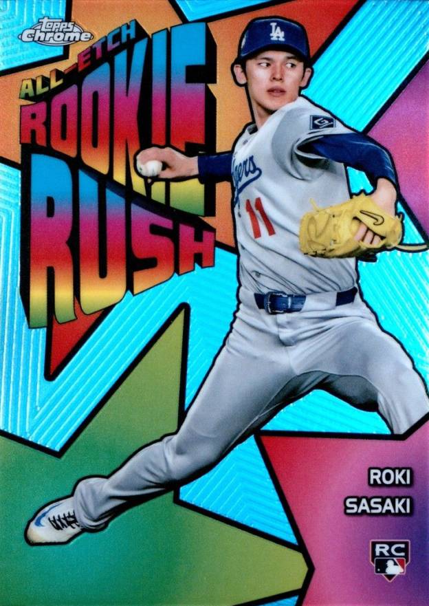 2025 Topps Chrome All Etch Rookie Rush Roki Sasaki #CERR10 Baseball Card