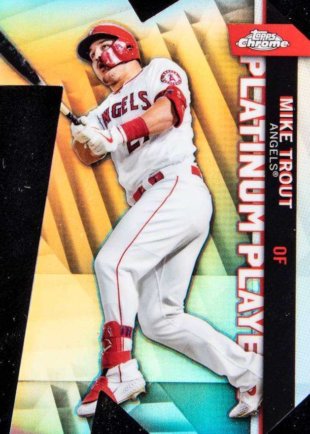 2021 Topps Chrome Update Platinum Player Die-Cuts Mike Trout #CPDC1 Baseball Card