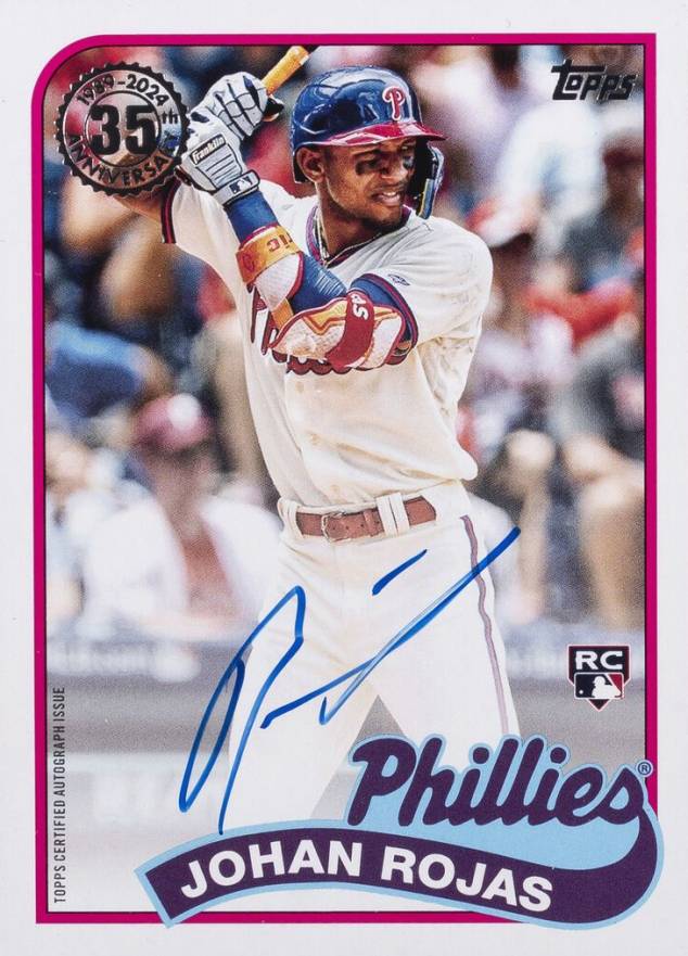 2024 Topps 1989 Topps Baseball Autographs Johan Rojas #89BAJRO Baseball Card