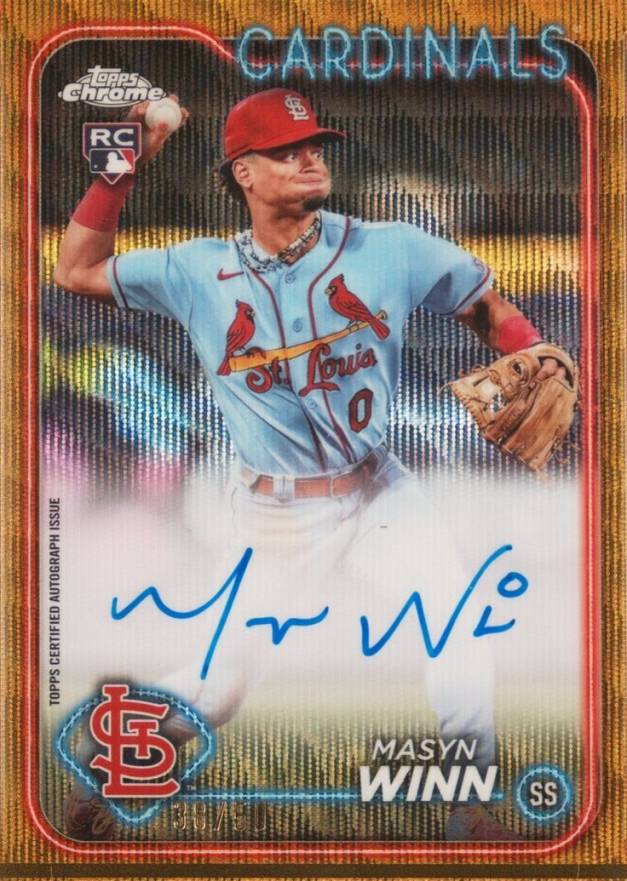 2024 Topps Chrome Rookie Autographs Masyn Winn #RAMW Baseball Card