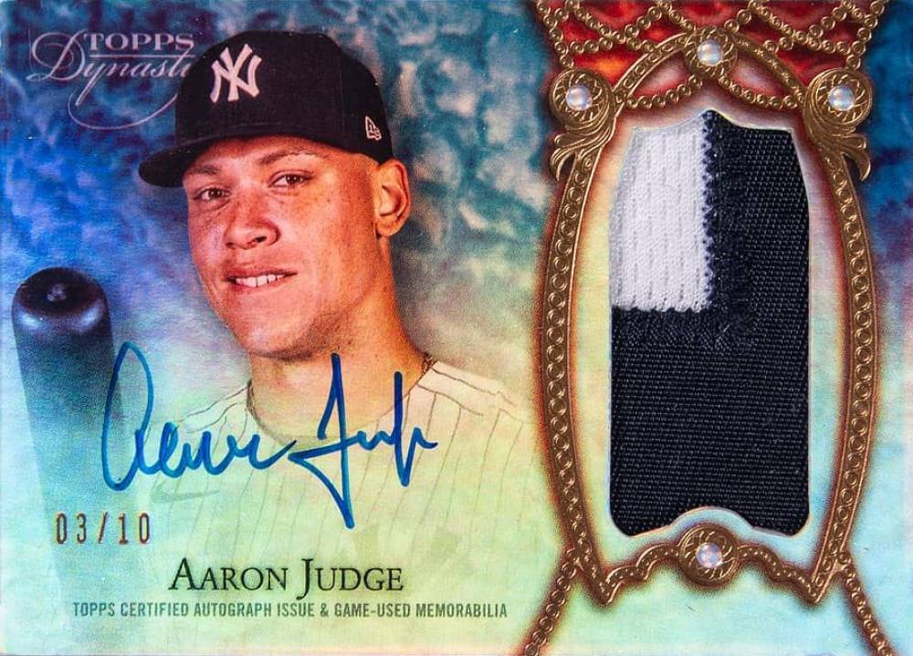 2022 Topps Dynasty Autographed Patch Aaron Judge #DAPAJ5 Baseball Card