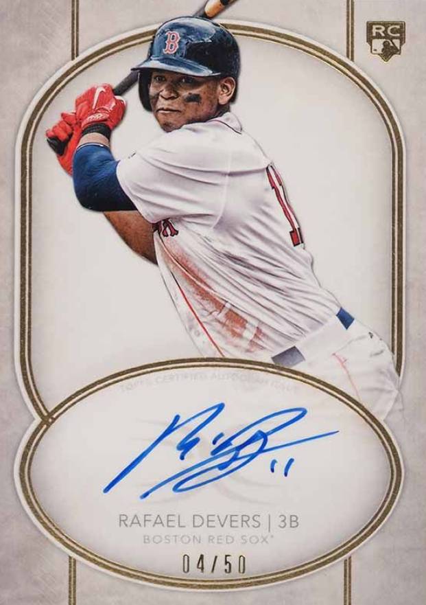 2018 Topps Definitive Rookie Autographs Rafael Devers #RDE Baseball Card