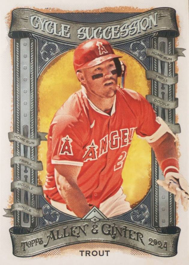 2024 Topps Allen & Ginter Cycle Succession Mike Trout #CS25 Baseball Card