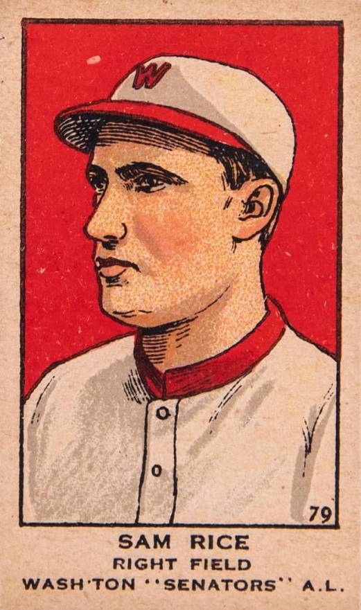 1919 Strip Card Sam Rice #79 Baseball Card