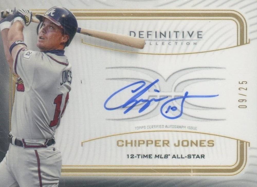 2023 Topps Definitive Collection Legendary Autograph Collection Chipper Jones #LACCJ Baseball Card