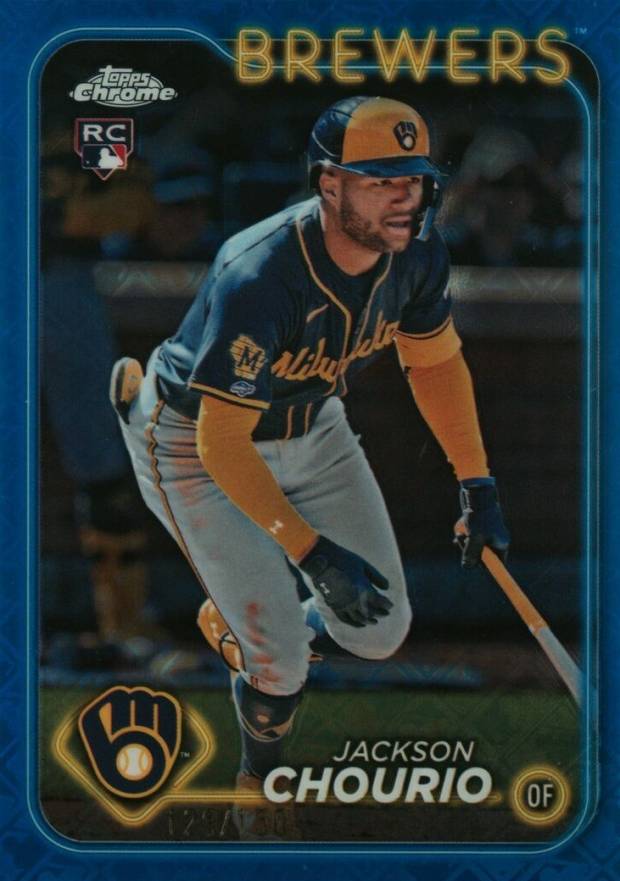 2024 Topps Chrome Logofractor Edition Jackson Chourio #161 Baseball Card