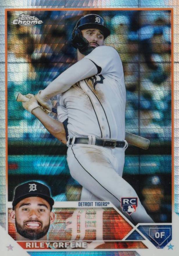 2023 Topps Chrome Riley Greene #182 Baseball Card