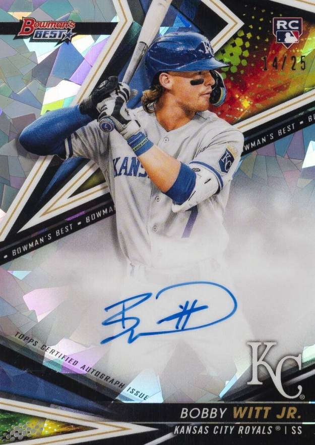 2022 Bowman's Best Best of 2022 Autographs Bobby Witt Jr. #B22BW Baseball Card
