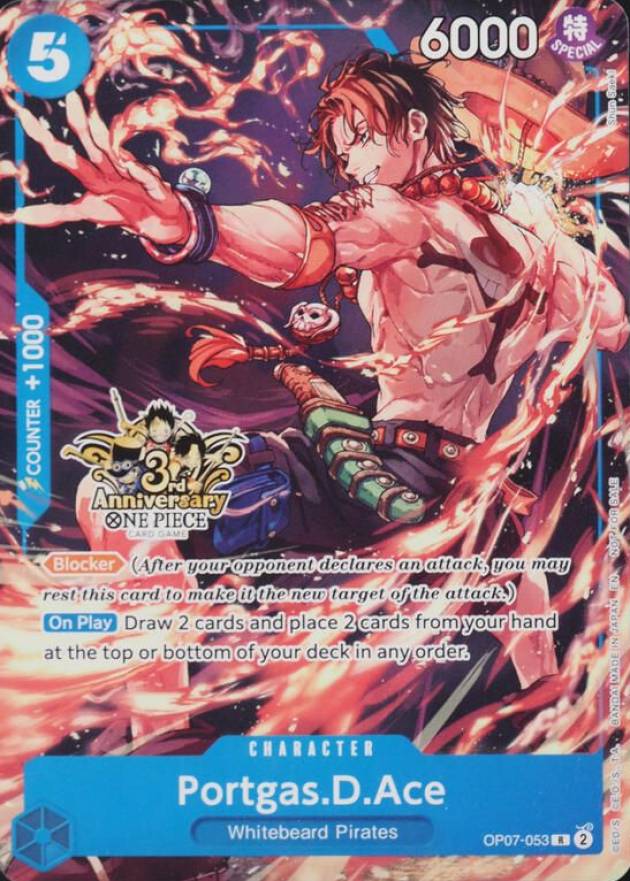 2025 One Piece 3rd Anniversary Tournament 3 Brothers Pack Portgas D. Ace #053 TCG Card - VCP Price Guide 2025 One Piece 3rd Anniversary Tournament 3 Brothers Pack Portgas D. Ace #053 TCG Card - VCP Price Guide