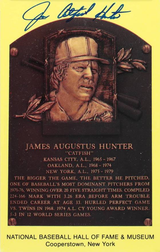 1999 Hall of Fame Autographs Catfish Hunter # Baseball Card