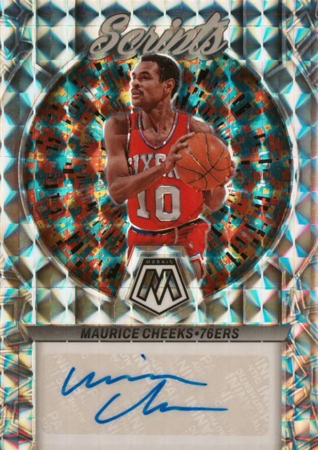 2022 Panini Mosaic Scripts Maurice Cheeks #MSCHE Basketball Card