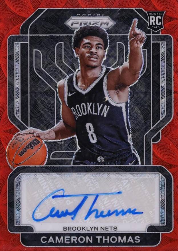2021 Panini Prizm Rookie Signatures Cameron Thomas #RSCAM Basketball Card