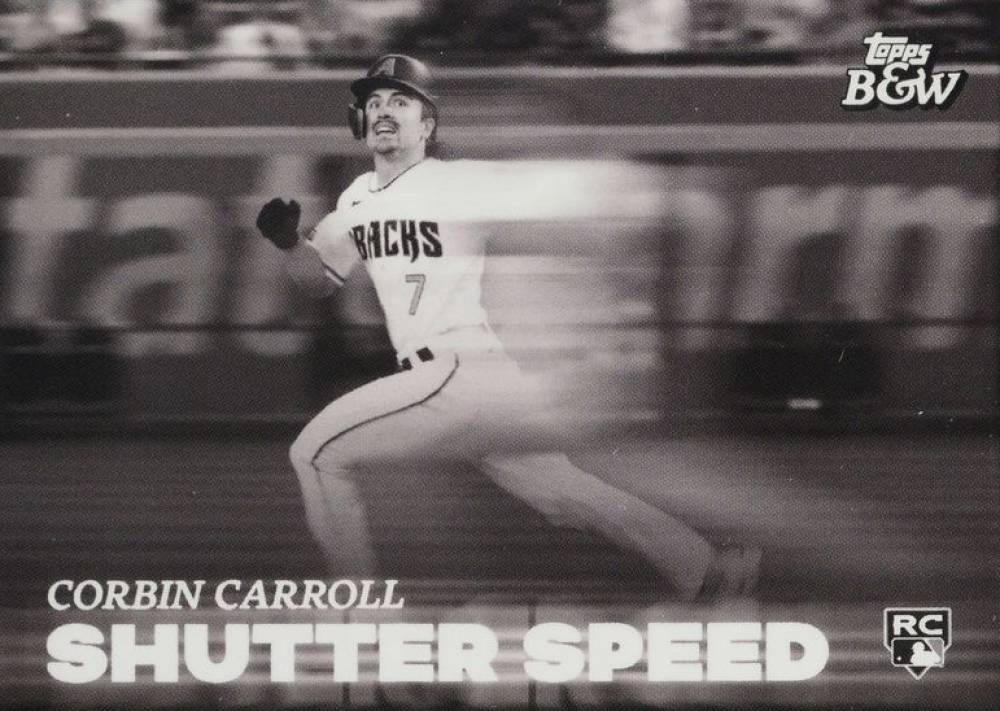 2023 Topps Black and White Shutter Speed Corbin Carroll #SS1 Baseball Card
