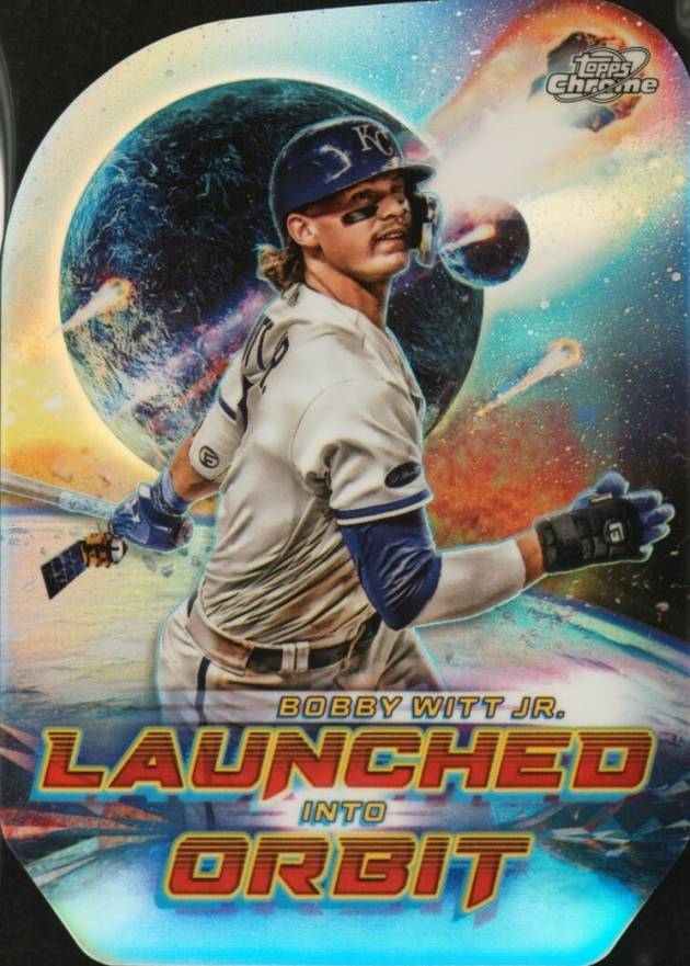 2023 Topps Cosmic Chrome Launched Into Orbit Bobby Witt Jr. #7 Baseball Card