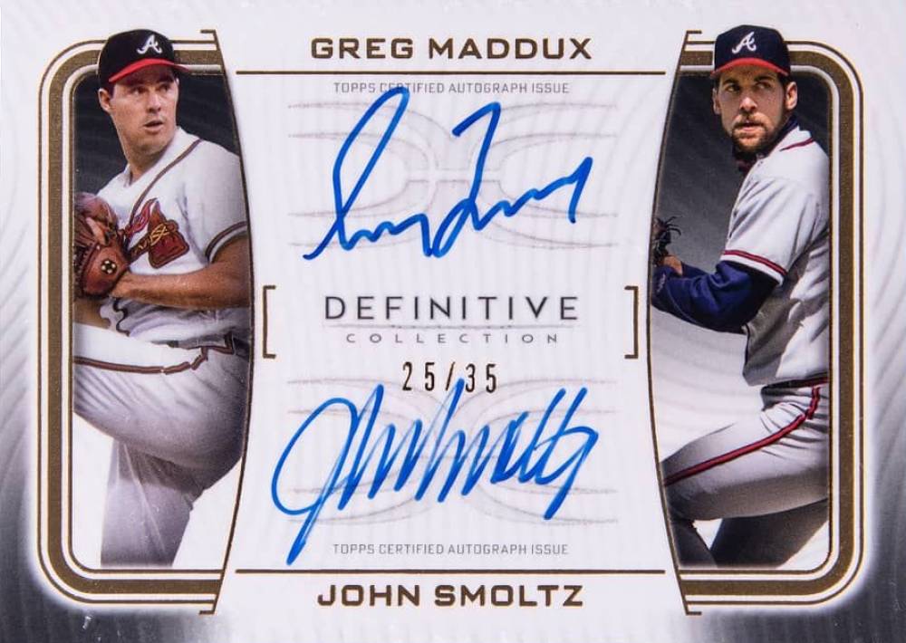 2023 Topps Definitive Collection Dual Autograph Collection Greg Maddux #DACMSM Baseball Card