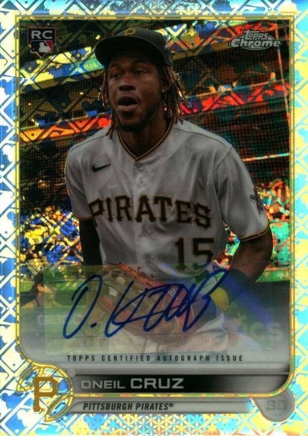 2022 Topps Chrome Logofractor Edition Oneil Cruz #22 Baseball Card