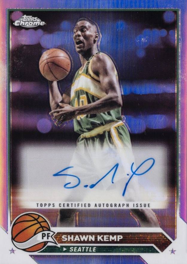 2023 Topps Chrome Topps Chrome Autographs Shawn Kemp #CGSK Basketball Card