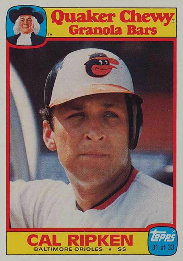 1986 Quaker Oats Cal Ripken Jr. #31 Baseball Card
