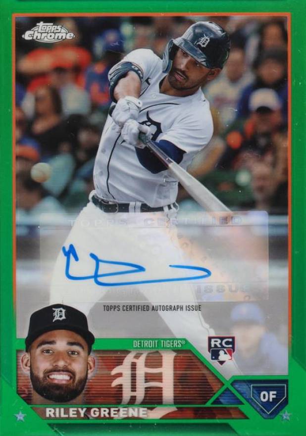2023 Topps Chrome Update Autograph Riley Greene #ACRG Baseball Card
